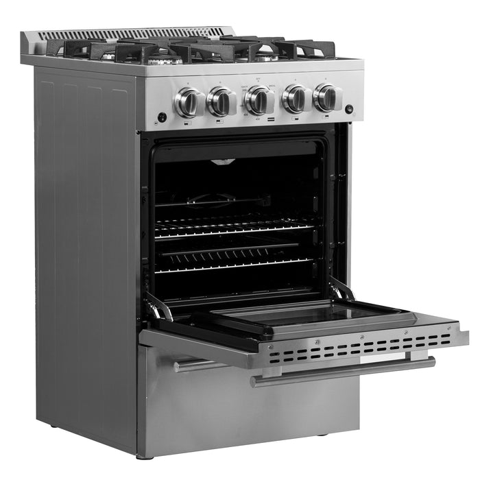 Forno Breno 24-Inch Freestanding Gas Range, Compact Design, Energy Efficient