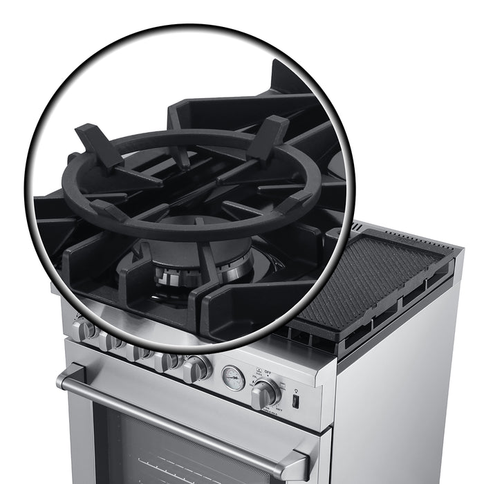 Forno Lazio 30-Inch Freestanding Gas Range, 4 Burners, Convection Oven, Energy Efficient