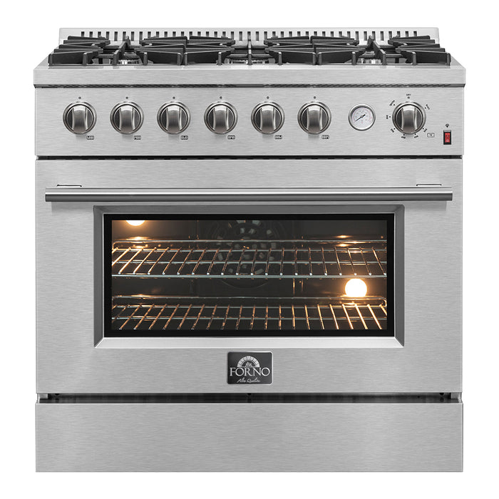 Marco 36-Inch Gas Range Stainless Steel, 6 Burners 67,000 BTU, 5.36 cu.ft. Convection Oven