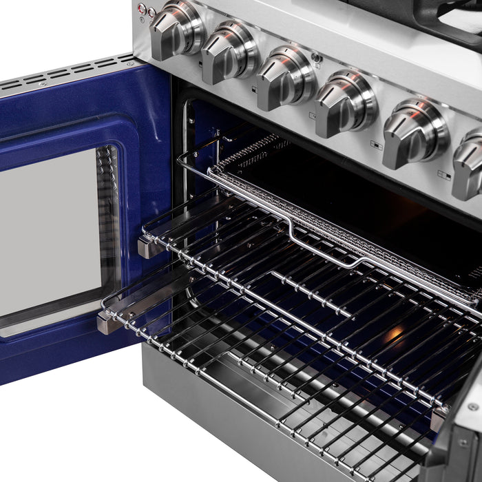 Forno Massimo 30-Inch Freestanding French Door Gas Range, 4 Burners, Convection Oven, Energy Efficient