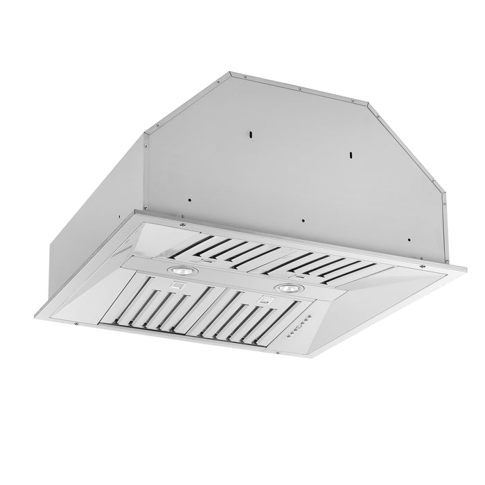 Forno Altilia 30-Inch Insert Range Hood, Stainless Steel, LED Lighting, Baffle Filters