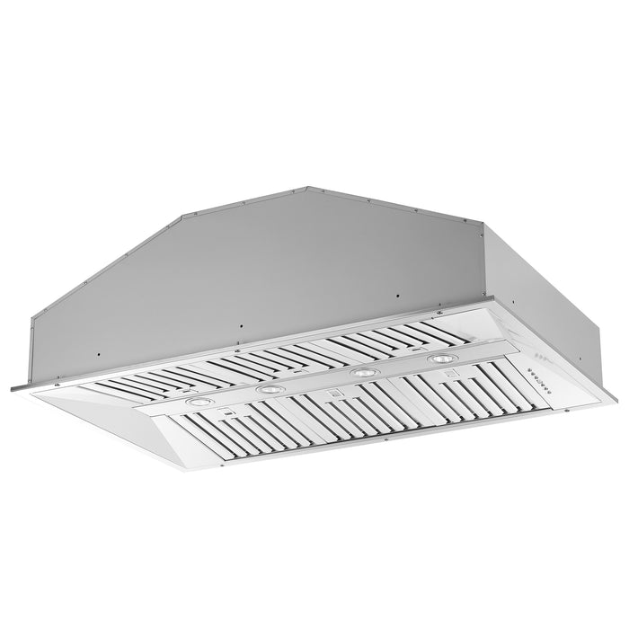 Forno Altilia 48-Inch Insert Range Hood, Stainless Steel, LED Lighting, Baffle Filters