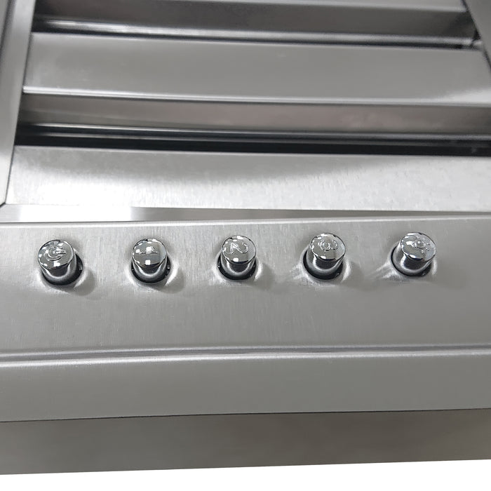 Forno Frassanito 36-Inch Recessed Range Hood, 450 CFM, Stainless Steel Baffle Filters, LED Lighting