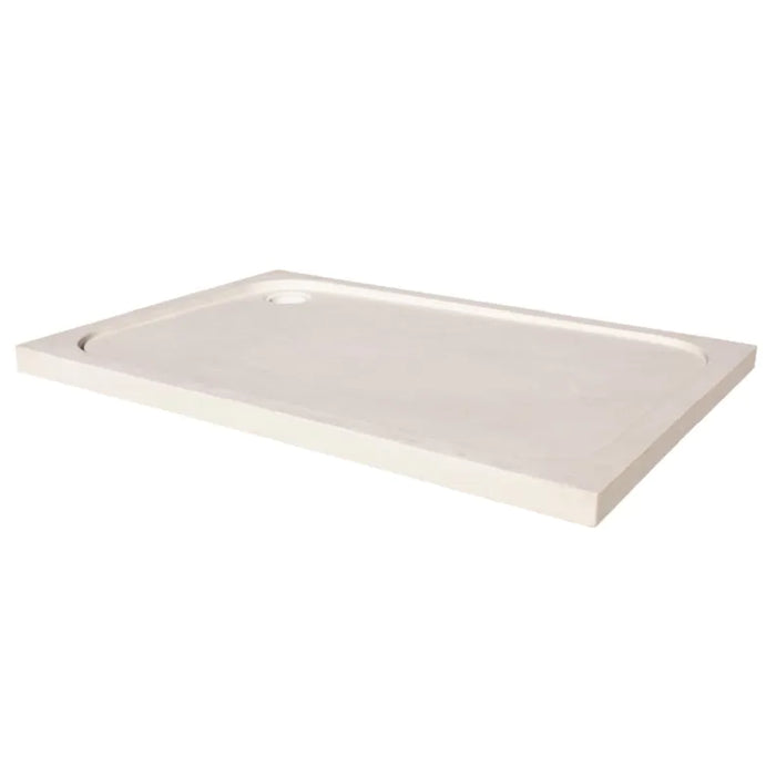 Shell Stone Limestone Rectangular Shower Base Hand-carved from Solid Block (W)36" (L)48"