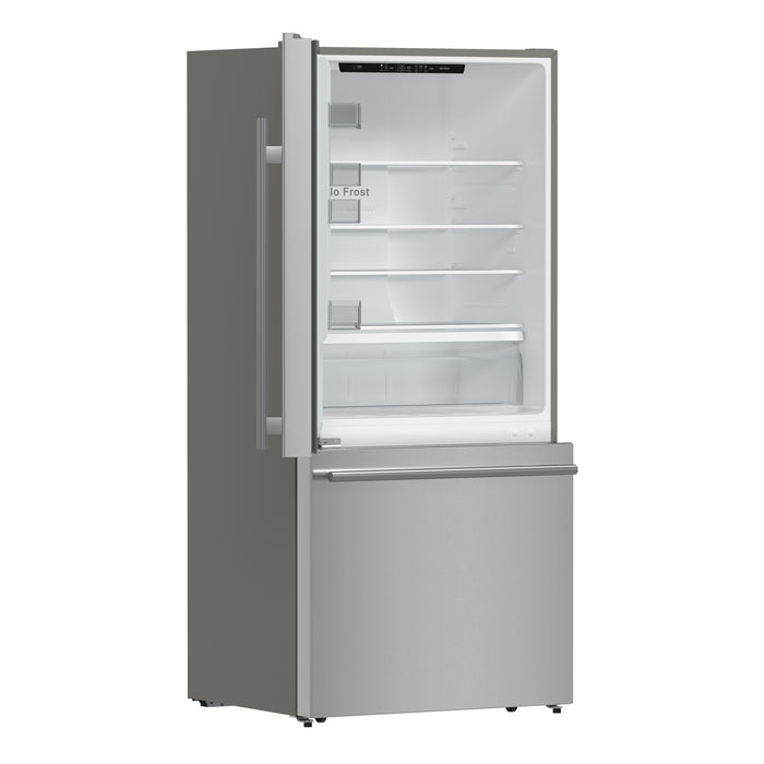 Forno Milano Espresso 31-Inch Stainless-Steel French Door Refrigerator, Bottom Freezer, 17.2 Cu. Ft., Energy-Efficient, No Frost, Built-In Ice Maker