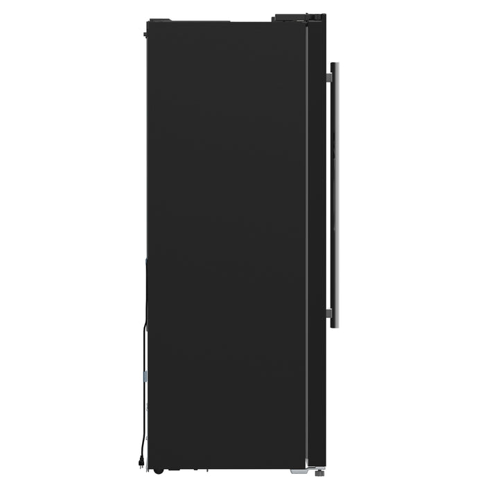 Forno Salerno Espresso 36-Inch Black Side-by-Side Refrigerator, 20 Cu. Ft., Frost-Free, Ice & Water Dispenser, ENERGY STAR Certified