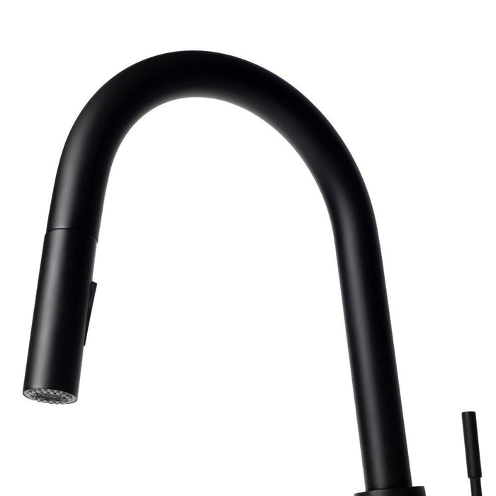 ZLINE Gemini Pull Down Single Handle Kitchen Faucet in Matte Black (GEM-KF-MB)