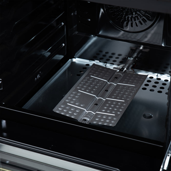 Forno Breno 24 Inch Freestanding Gas Range in Black with Antique Brass, Compact Design