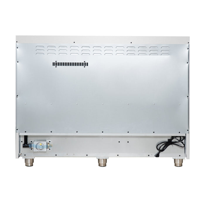 Forno Massimo 48-Inch White Freestanding Gas Range, 8 Burners, True Convection Oven