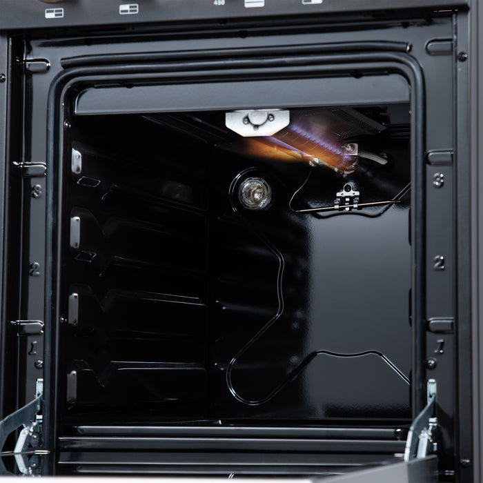 Forno Lamazze 20 Inch Freestanding Gas Range in Black, Compact Design