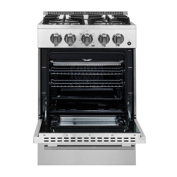 Forno Breno 24-Inch Freestanding Gas Range, Compact Design, Energy Efficient