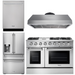 THOR Kitchen Package - 48" Propane Gas Range, Range Hood, Refrigerator with Water and Ice Dispenser, Dishwasher, AP-HRG4808ULP-10