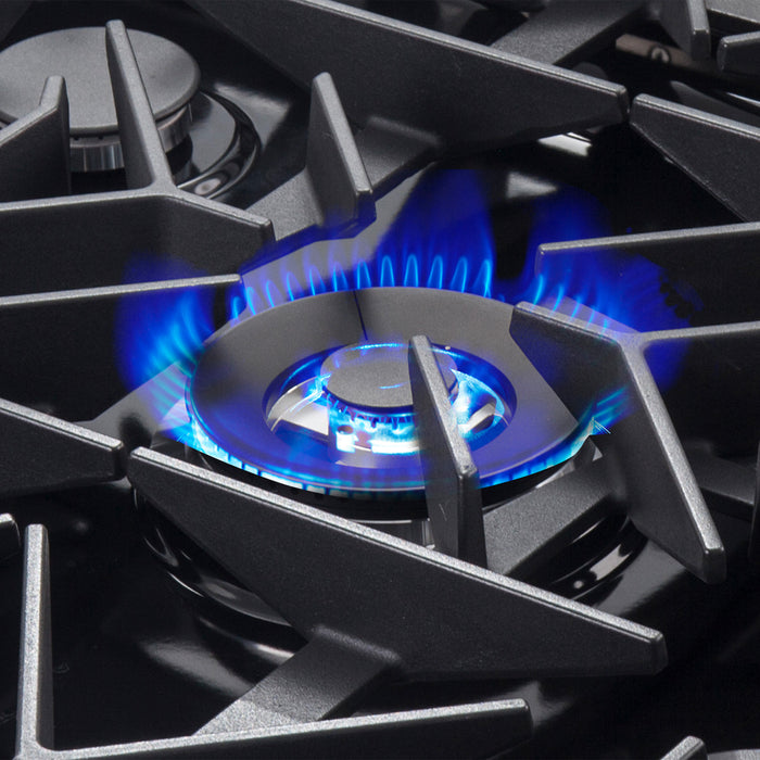 FORNO Giovanni 30-inch Gas Range Stainless Steel, 5 Burners 67,000 BTU, 4.32 cu.ft. Convection Oven