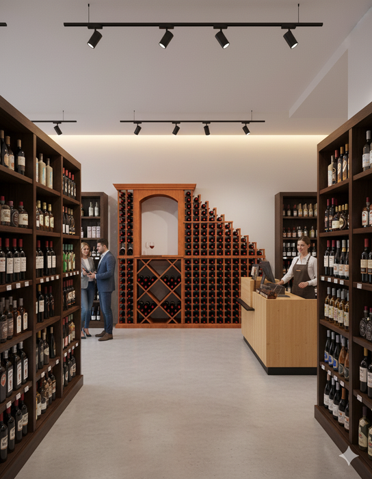 7 Foot Wine Cellar Storage System | 280 Bottle Capacity