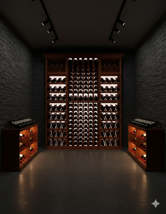 6 Foot Wine Cellar Storage System | 208 Bottle Capacity