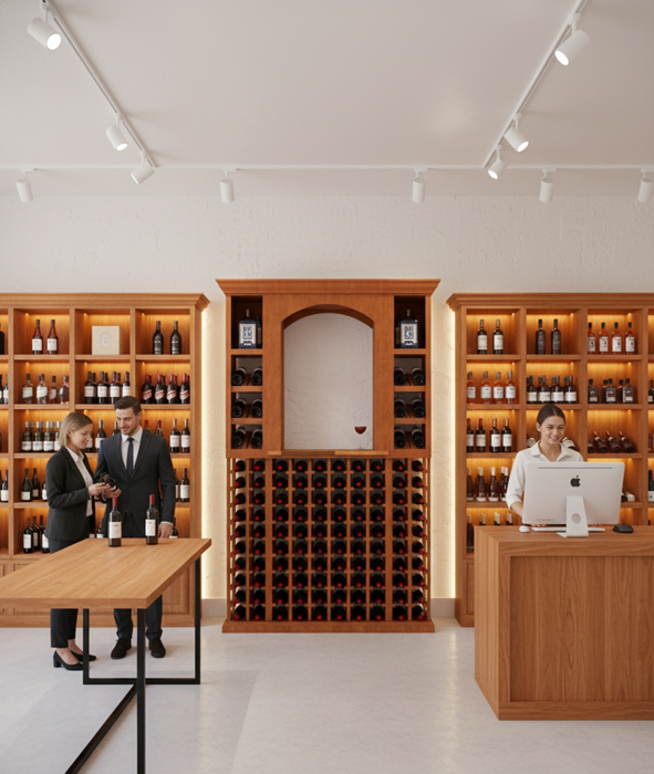 4 Foot Wine Cellar Storage System | 124 Bottle Capacity