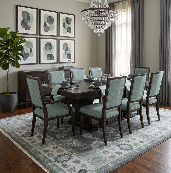 Antique look Charcoal, Ivory and Silver Hand knotted Traditional Oushak Custom Made wool Area Rug