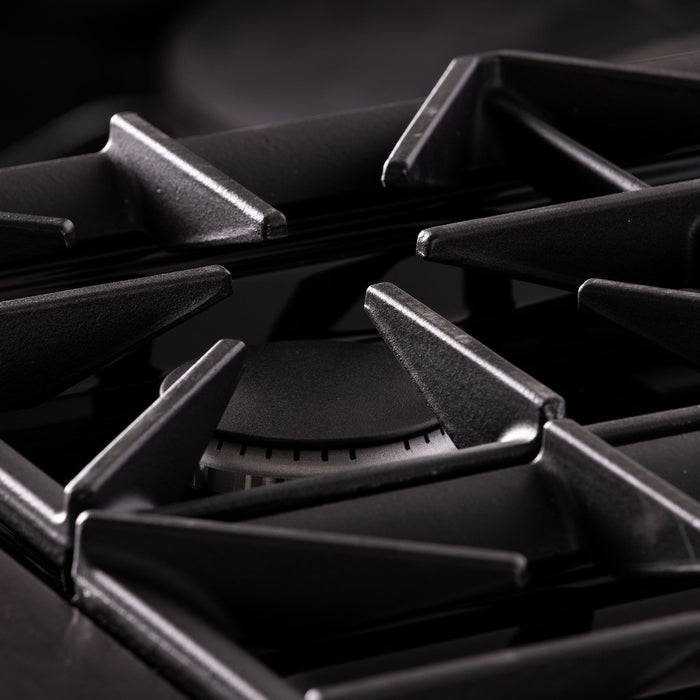 Kucht 48" 8 Burner Double Oven Natural Gas Dual Fuel Range in Titanium Stainless Steel with Digital Thermostat