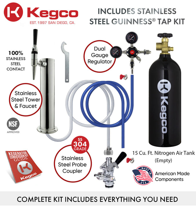 24" Wide Single Tap Stainless Steel Commercial/Residential Guinness&reg; Kegerator