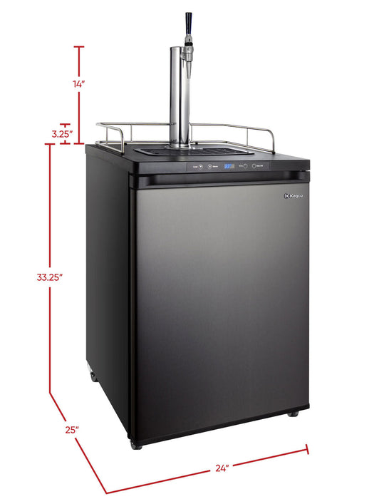 24" Wide Single Tap Black Stainless Steel Digital Guinness&reg; Kegerator