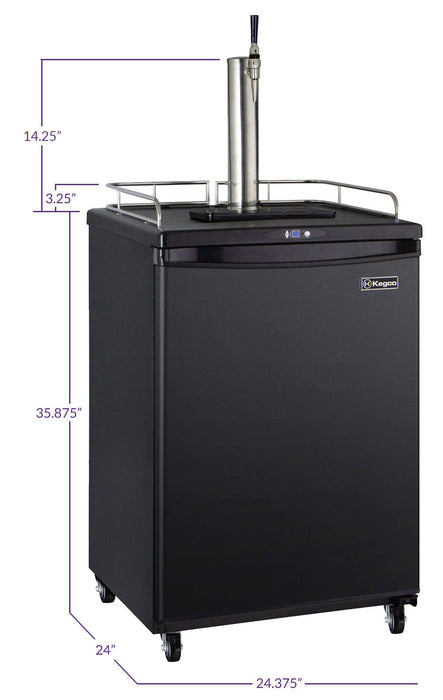 24" Wide Single Tap Black Commercial/Residential Guinness&reg; Kegerator