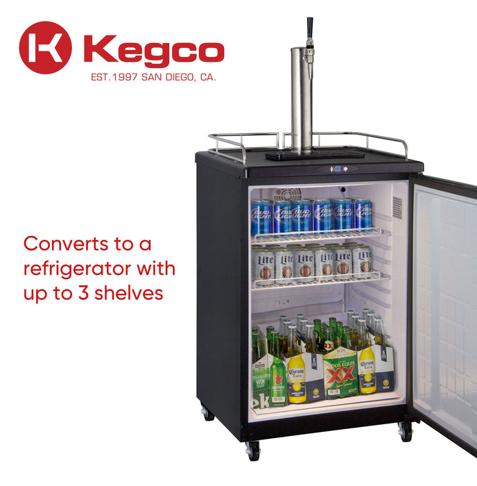 24" Wide Single Tap Stainless Steel Commercial/Residential Guinness&reg; Kegerator