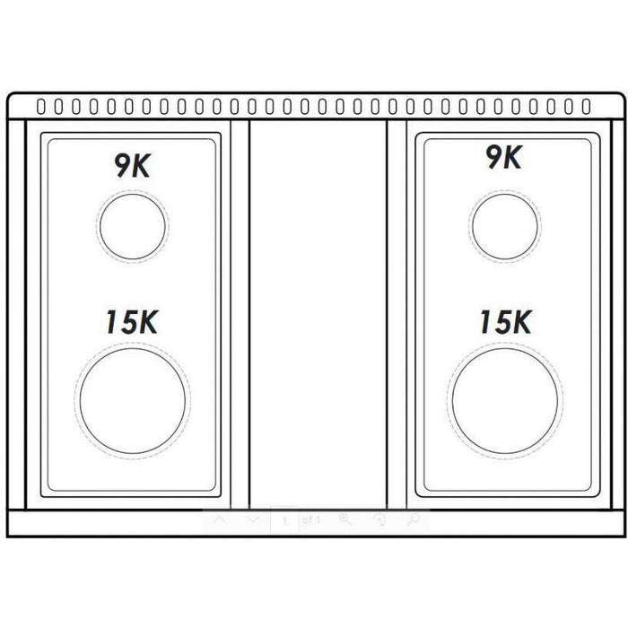 Hallman BOLD 30" 4.2 Cu.Ft. 4 Burner Freestanding All Gas Range and Gas Oven - HBRG30