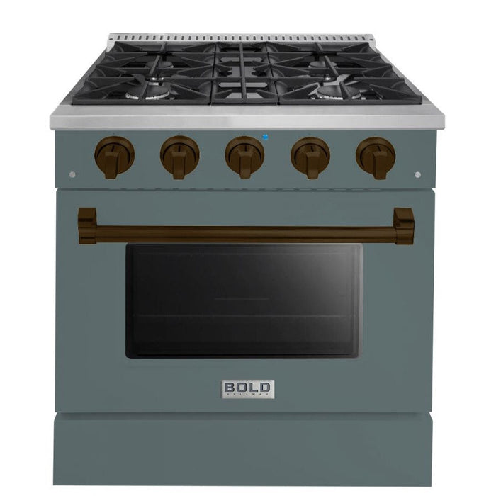 Hallman BOLD 30" 4.2 Cu.Ft. 4 Burner Freestanding All Gas Range and Gas Oven - HBRG30