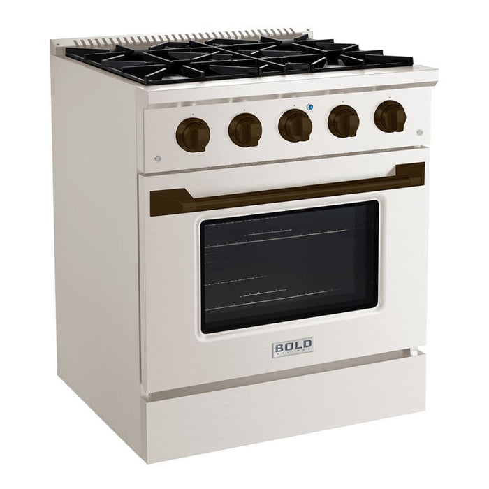 Hallman BOLD 30" 4.2 Cu.Ft. 4 Burner Freestanding All Gas Range and Gas Oven - HBRG30