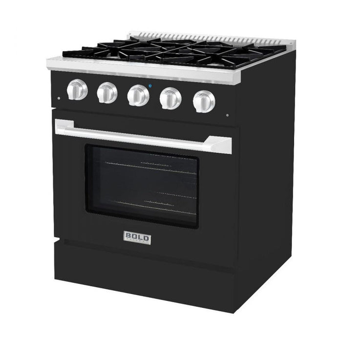 Hallman BOLD 36” 5.2 Cu.Ft. 6 Burner Freestanding Dual Fuel Range and Electric Oven - HBRDF36