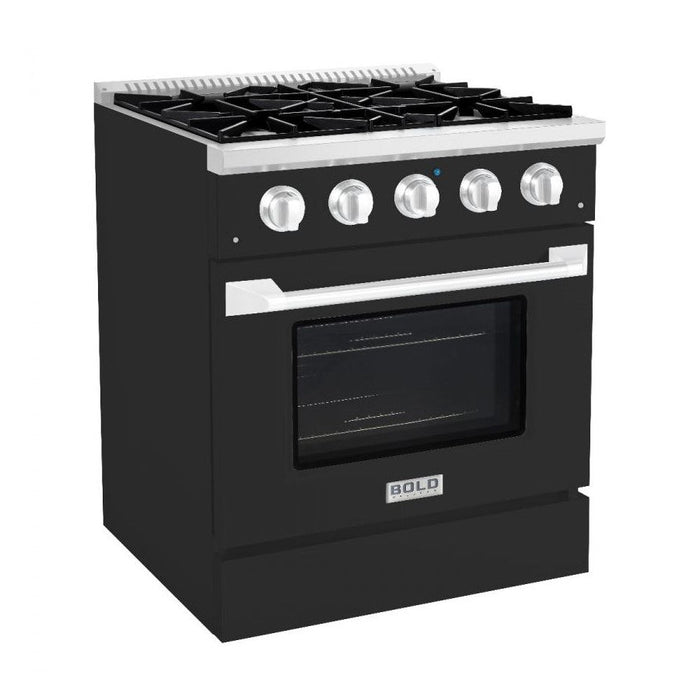 Hallman BOLD 36” 5.2 Cu.Ft. 6 Burner Freestanding Dual Fuel Range and Electric Oven - HBRDF36