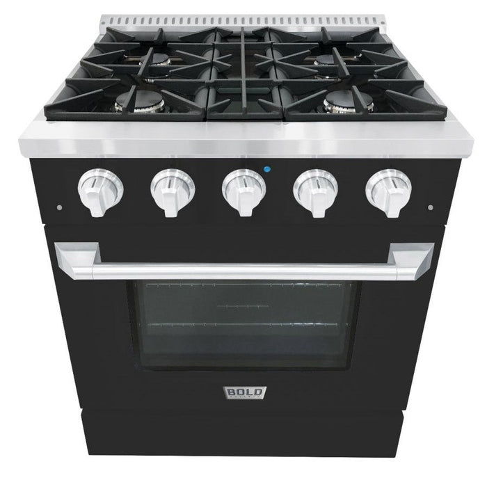 Hallman BOLD 36” 5.2 Cu.Ft. 6 Burner Freestanding Dual Fuel Range and Electric Oven - HBRDF36