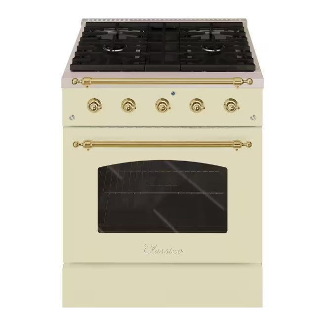 Hallman CLASSICO 30" 4.2 Cu.Ft. 4 Burner Freestanding All Gas Range and Gas Oven - HCLRG30