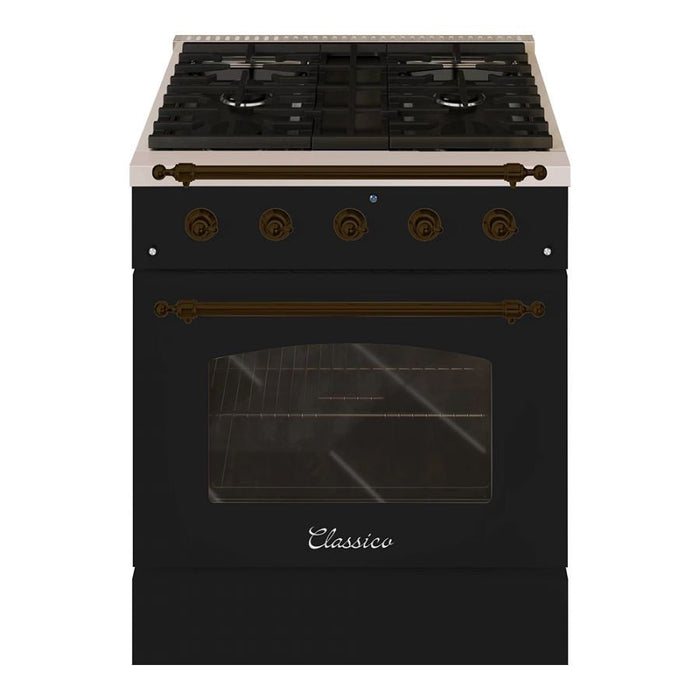 Hallman CLASSICO 30" 4.2 Cu.Ft. 4 Burner Freestanding All Gas Range and Gas Oven - HCLRG30