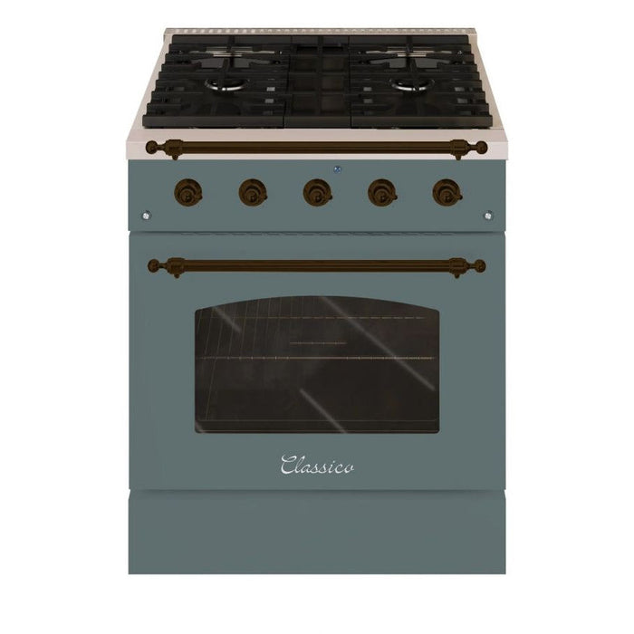 Hallman CLASSICO 30" 4.2 Cu.Ft. 4 Burner Freestanding All Gas Range and Gas Oven - HCLRG30