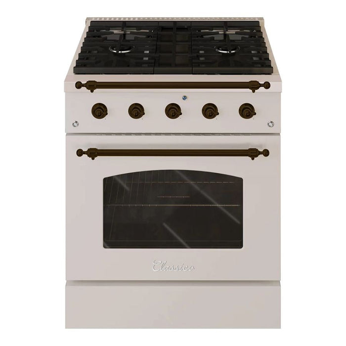 Hallman CLASSICO 30" 4.2 Cu.Ft. 4 Burner Freestanding All Gas Range and Gas Oven - HCLRG30