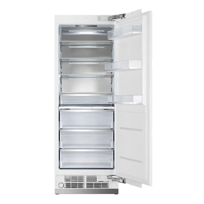 Hallman CLASSICO 48 in. 25.2 Cu. Ft. Counter-Depth Built-in Side-by-Side Refrigerator in Stainless Steel - HCRBISS48-SS