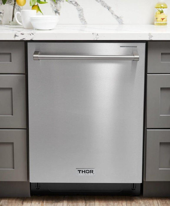 Thor Kitchen Package - 36" Propane Gas Range, Range Hood, Microwave, Refrigerator, Dishwasher, AP-TRG3601LP-7