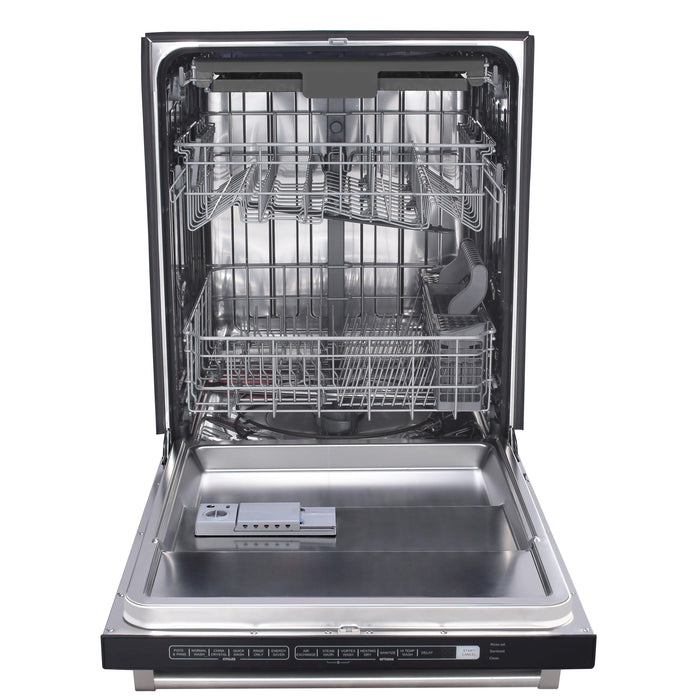 THOR Kitchen Package - 36" Electric Range, Range Hood, Refrigerator with Water and Ice Dispenser, Dishwasher, AP-ARE36-C-7