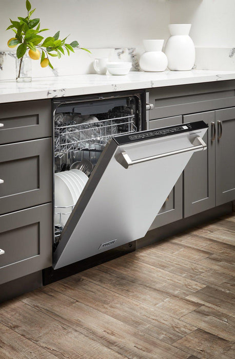 THOR Package - 48" Propane Dual Fuel Range, Range Hood, Refrigerator with Water & Ice Dispenser, Dishwasher, Microwave