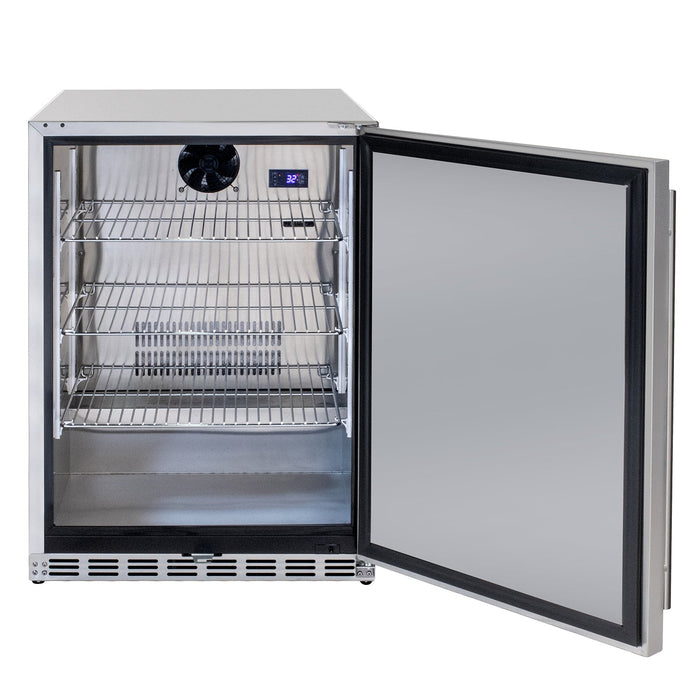 24" Wide All Stainless Steel Commercial Built-In Outdoor Refrigerator