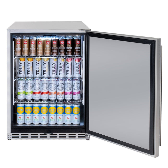 24" Wide All Stainless Steel Commercial Built-In Outdoor Refrigerator