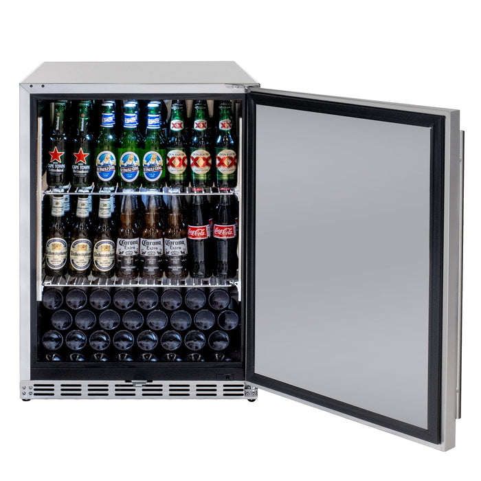 24" Wide All Stainless Steel Commercial Built-In Outdoor Refrigerator