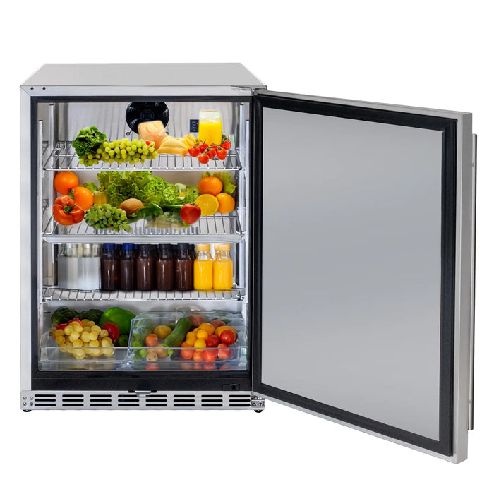 24" Wide All Stainless Steel Commercial Built-In Outdoor Refrigerator