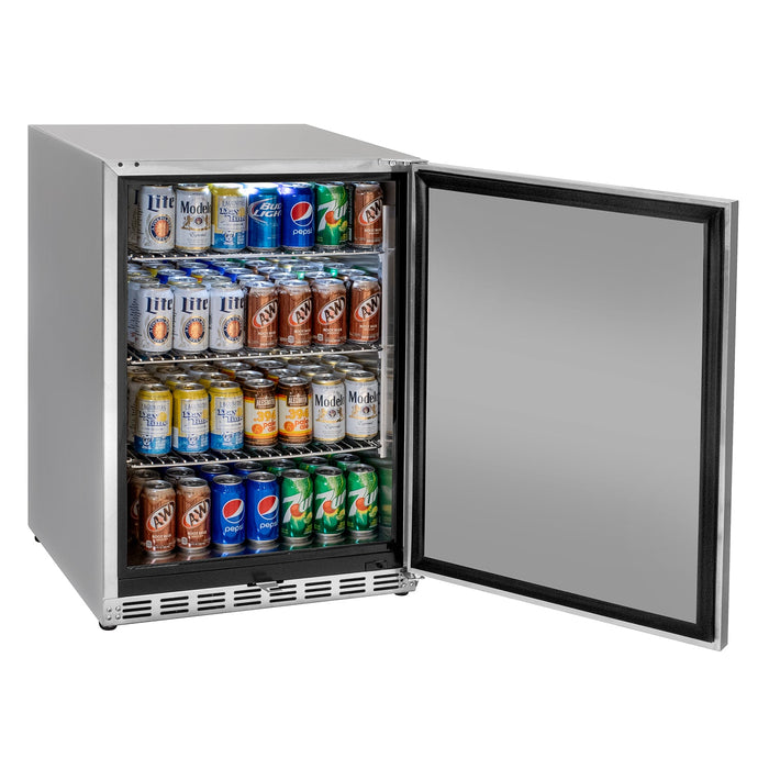 24" Wide All Stainless Steel Commercial Built-In Outdoor Refrigerator