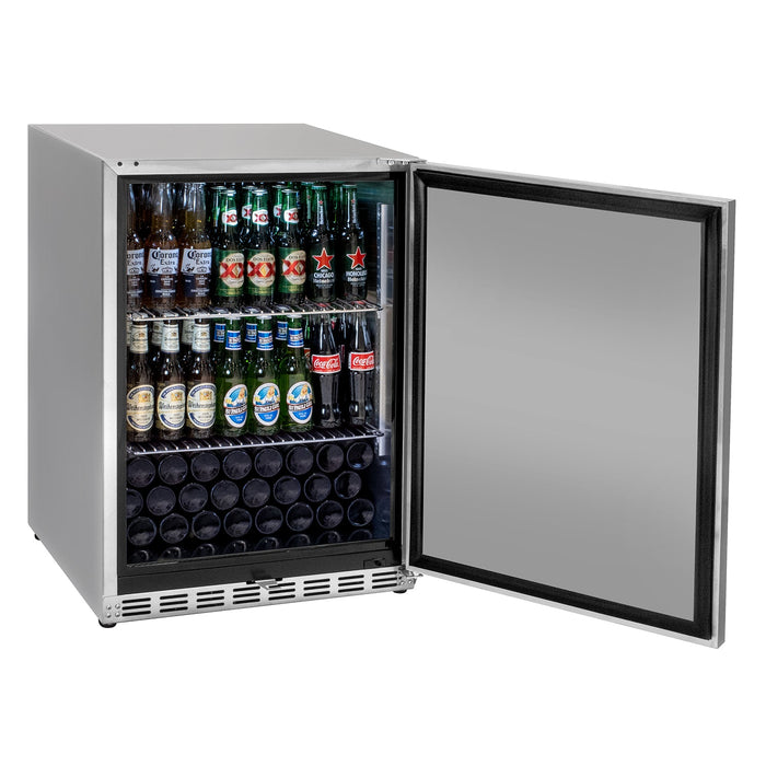 24" Wide All Stainless Steel Commercial Built-In Outdoor Refrigerator