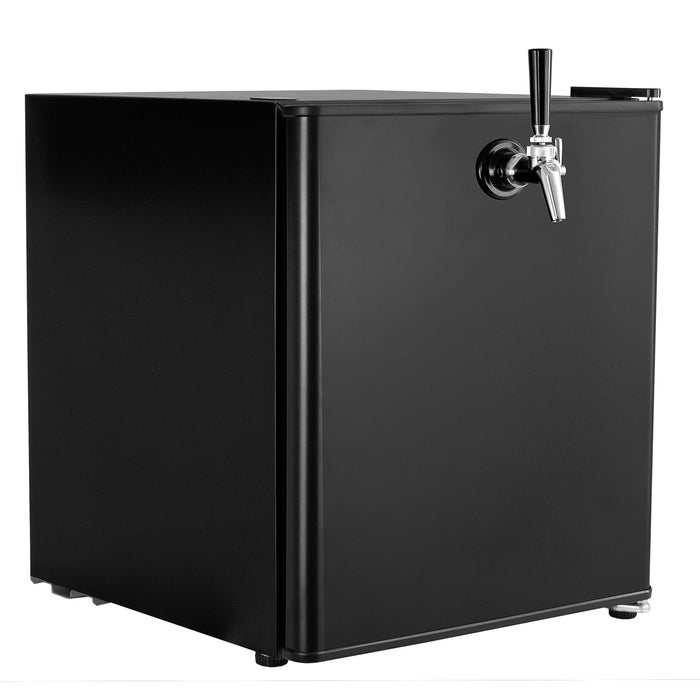 HK-46-CW SodaKing Carbonated Water Single Tap Mini Kegerator with Keg - Black