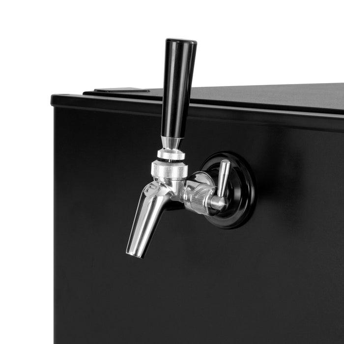 HK-46-CW Carbonated Water Single Tap Mini Kegerator with Keg - Black