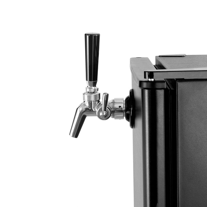 HK-46-CW Carbonated Water Single Tap Mini Kegerator with Keg - Black