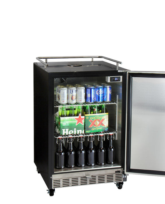 Full Size Digital Commercial Undercounter Kegerator with X-CLUSIVE Premium Direct Draw Kit